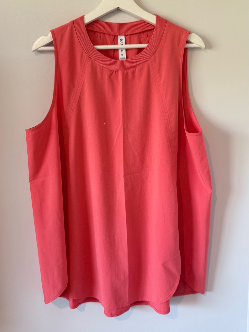 Athleta tank top sleeveless coral performance Athletic Women Plus 1X Gym Casual